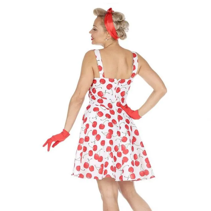 Modejurk 50's Kersen Wit
